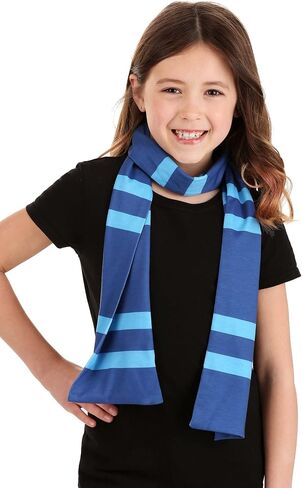 Harry Potter Ravenclaw Printed Scarf - Polyester Jersey Knit Fabric with Stripes, Officially Licensed in Saudi Arabia