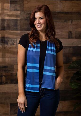 Harry Potter Ravenclaw Printed Scarf - Polyester Jersey Knit Fabric with Stripes, Officially Licensed in Saudi Arabia
