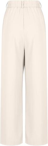 Wide Leg Dress Pants for Women Business Casual Long Trousers Baggy Loose High Waist Palazzo Pants with Pockets in Saudi Arabia