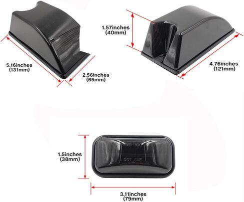 LED LED CAB Roof Light Kit 10pcs for 2003-2009 H2 ، 2005-2009 H2 SUT TOP Marker Lights Amber Red ، Smoke Lens in Kuwait