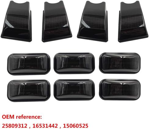 LED LED CAB Roof Light Kit 10pcs for 2003-2009 H2 ، 2005-2009 H2 SUT TOP Marker Lights Amber Red ، Smoke Lens in Kuwait