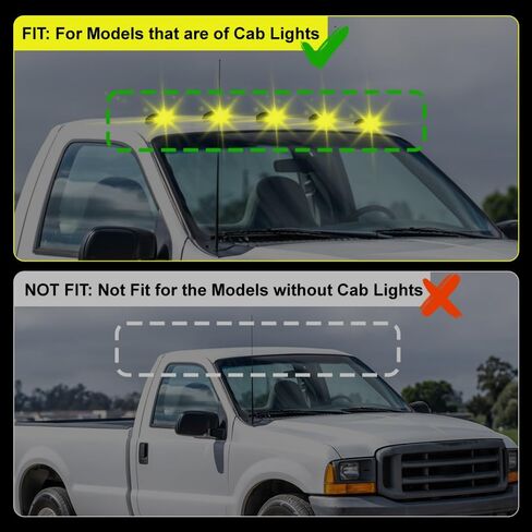 Marker LED Light ، 5 PC Car 12V DC 2 Pins Roof Top Light ، Marker Marker Lamps متوافقة مع Ford F650 F750 2004-2017 in Kuwait