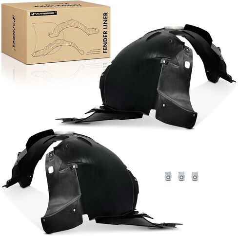 A-Premium Pair Front Inner Fenders Liner Splash Shield Set with Clips & Insulation Foam - Compatible with Chevrolet Trax 2017 2018 2019 2020, Sport Utility - Factory Fresh (PP) in Saudi Arabia
