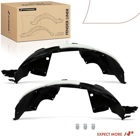 A-Premium Pair Front Inner Fenders Liner Splash Shield Set with Clips & Insulation Foam - Compatible with Chevrolet Trax 2017 2018 2019 2020, Sport Utility - Factory Fresh (PP) in Saudi Arabia