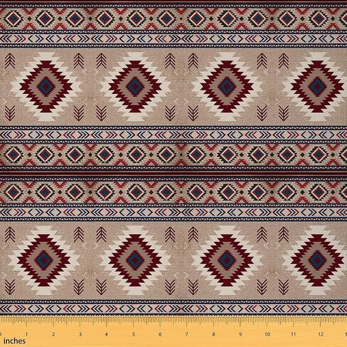 Aztec Fabric by The Yard for Girls Boys Kids 1 Yard Western Boho Decorative Waterproof Outdoor Fabric Outdoor Fabric Bohemian Native Tribal Upholstery Fabric for Chairs Vintage Outdoor Fabric in Saudi Arabia