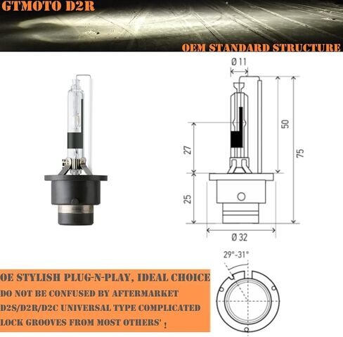 لمصباح Subaru XV Crosstrek Headlight 2012 2013 2014 2015 2015 2017 Low Beam with D2R Hid Xenon Bulb فقط ، 35W Precium Headip OEM 84920AE010 ، 6000K White White 85V D2RC1 Dipped Light ، 2-pack in Saudi Arabia