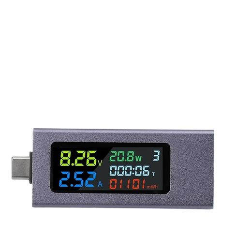 اختبار الجهد الرقمي متعدد الوظائف Ammeter DC4.5 ~ 50V 0-8A 1PCS (USB و Type-C) in Kuwait