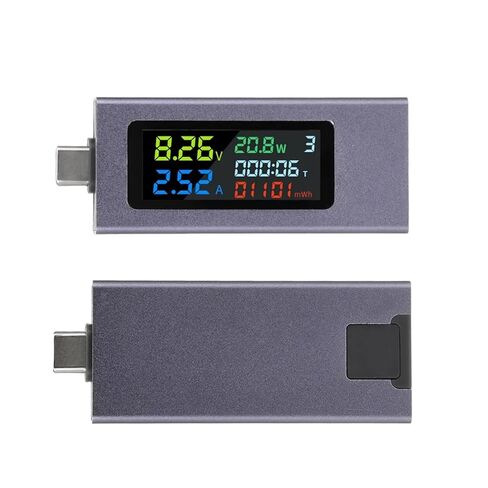 اختبار الجهد الرقمي متعدد الوظائف Ammeter DC4.5 ~ 50V 0-8A 1PCS (USB و Type-C) in Kuwait