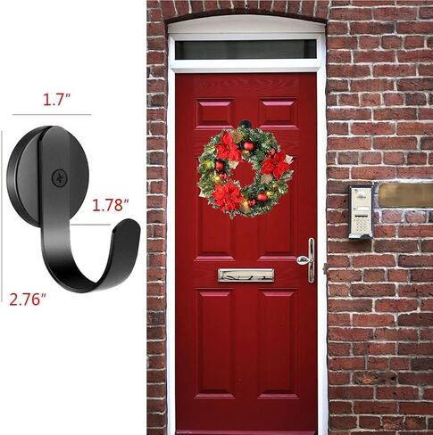 Magnetic Wreath Hanger, 2 Pack Heavy Duty Magnets with Hook for Refrigerator, Christmas Decoration Magnetic Hooks for Metal Front Door, Cruise Hook Hanger for Hanging Cabins Grill Coat Pattern in Saudi Arabia