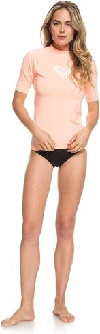 Roxy Women's Standard Whole Hearted قصير الأكمام Rashguard، Opal 242 Exc in Saudi Arabia