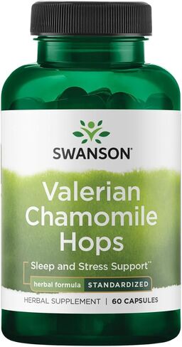 Swanson Valerian Chamomile Hops Sleep Complex 60 Capsules in Saudi Arabia
