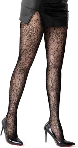 Spooktacular Creations Halloween Spider Web Fishnet Tights, Spider Accessories, Net Tight Spider Dress Accessories for Adult Women for Halloween Role Play Costumes and Dress-ups in Saudi Arabia