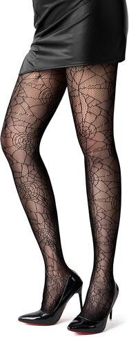 Spooktacular Creations Halloween Spider Web Fishnet Tights, Spider Accessories, Net Tight Spider Dress Accessories for Adult Women for Halloween Role Play Costumes and Dress-ups in Saudi Arabia