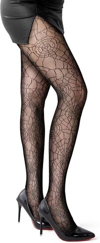Spooktacular Creations Halloween Spider Web Fishnet Tights, Spider Accessories, Net Tight Spider Dress Accessories for Adult Women for Halloween Role Play Costumes and Dress-ups in Saudi Arabia