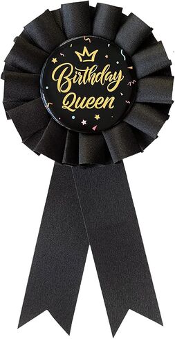 Birthday Queen Badge Pin – Colorful Award Ribbon for Women & Girls, Happy Birthday Button Pin, Princess Theme Party Decorations in Saudi Arabia