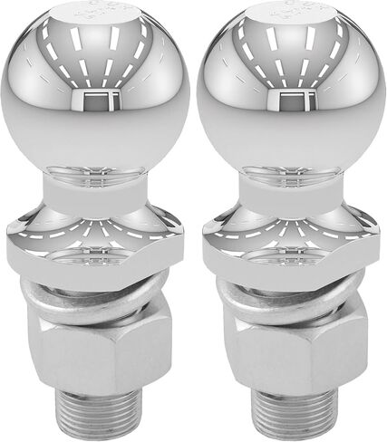 CURT 40066 Chrome Trailer Hitch Ball, 6,000 lbs, 2-Inch Diameter, 1 x 2-1/8-Inch Shank in Saudi Arabia