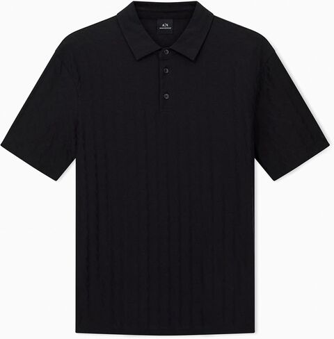 Armani Exchange Mens Cotton Jacquard Regular Fit Polo in Saudi Arabia
