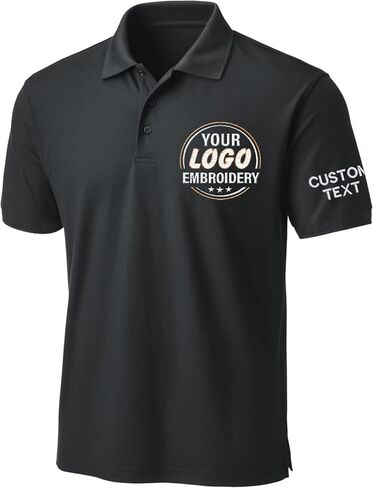 NAZENTI Custom Embroidered Polo Shirts for Men, Design Your Own Golf Jersey Personalized, Custom Company Logo Shirt for Men Women Business, Polo Uniform Shirt Embroidery in Saudi Arabia