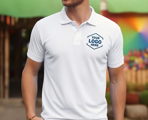 NAZENTI Custom Embroidered Polo Shirts for Men, Design Your Own Golf Jersey Personalized, Custom Company Logo Shirt for Men Women Business, Polo Uniform Shirt Embroidery in Saudi Arabia