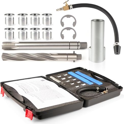 38900 Triton Dual Valve Spark Plug Thread Repair kit, Suitable for Ford F150/250/350 E150/250/350 4.6L, 5.4L, 6.8L Dual Valve Engines, Including 10 M14-1.25 Blades and Tools in Saudi Arabia