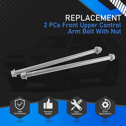 9010514160 2 PCs Front Upper Control Arm Bolt With Nut Compatible With 2003-2023 Toyota 4Runner FJ Cruiser Tacoma 2003-2022 Lexus GX460 GX470 Replaces 90105-A0095 90179-14062 90080-17208 in Saudi Arabia