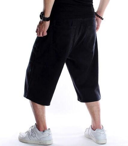 Enrica Men's Baggy Jorts Casual Loose Fit Hip Hop Skateboard Denim Shorts in Kuwait