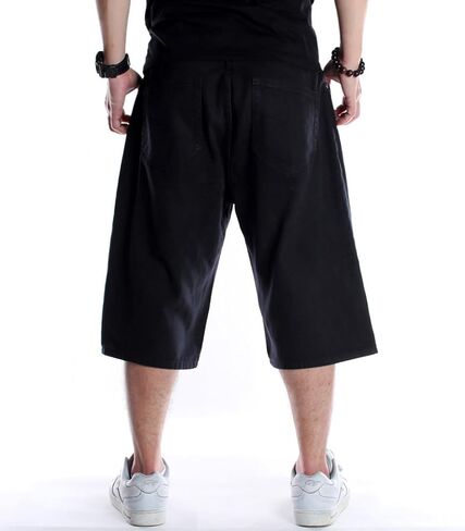 Enrica Men's Baggy Jorts Casual Loose Fit Hip Hop Skateboard Denim Shorts in Kuwait