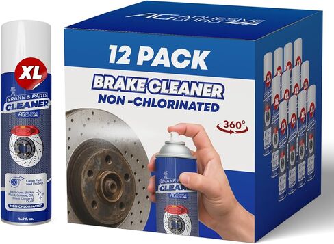 Adhesive Guru Non-Chlorinated Brake Cleaner – (12 x16.9 fl oz) – Brake Parts Cleaner & Degreaser for Disc, Pads, Calipers, Springs, Rotors, Clutch & Chain – Fast-Drying, Residue-Free in Saudi Arabia