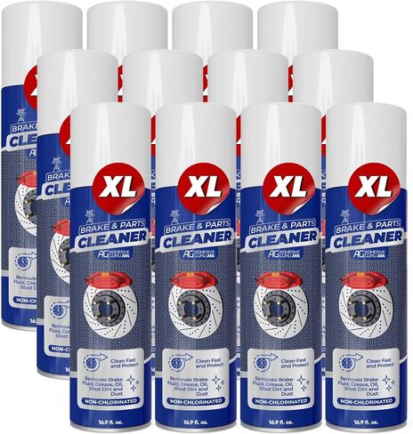 Adhesive Guru Non-Chlorinated Brake Cleaner – (12 x16.9 fl oz) – Brake Parts Cleaner & Degreaser for Disc, Pads, Calipers, Springs, Rotors, Clutch & Chain – Fast-Drying, Residue-Free in Saudi Arabia