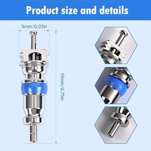 Valve Core for R410 R32 R22,High Pressure with Teflon Seal,HVAC Replacement Part Ideal for Refrigeration Systems and Air Conditioning 50PCS in Kuwait