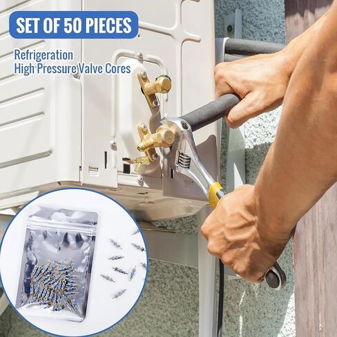 Valve Core for R410 R32 R22,High Pressure with Teflon Seal,HVAC Replacement Part Ideal for Refrigeration Systems and Air Conditioning 50PCS in Kuwait