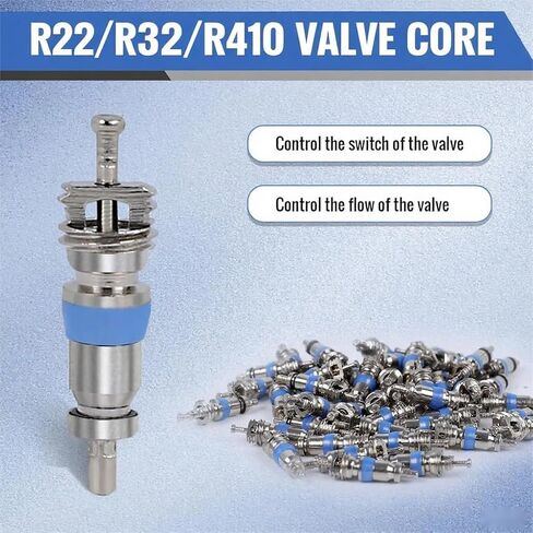 Valve Core for R410 R32 R22,High Pressure with Teflon Seal,HVAC Replacement Part Ideal for Refrigeration Systems and Air Conditioning 50PCS in Kuwait