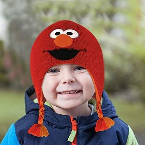 Sesame Street Elmo Hat and 2 Pair Mittens Cold Weather Set, Size Age 2-4, Elmo Mitten 2-4 in Saudi Arabia