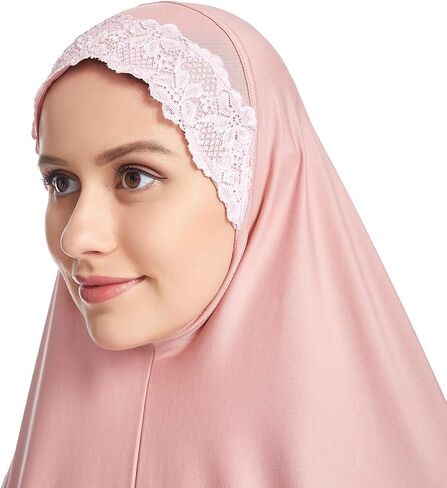 Kxy المسلمة الدانتيل خيمار صلاة طويلة الحجاب للنساء شرق أوسط in Kuwait