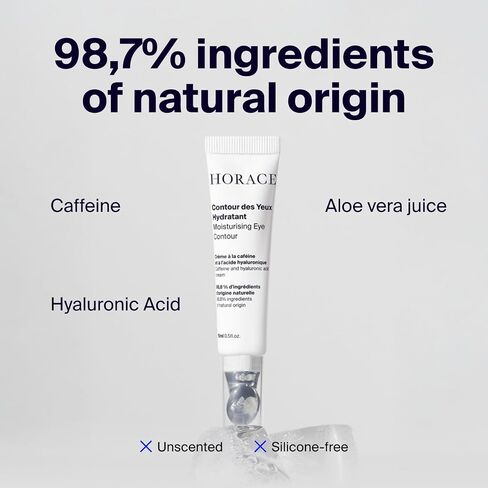 مرطب Horace Under -Eye للرجال - كريمة العيون المضادة للاتصالات لتقليل الدوائر المظلمة والانتفاخ - تركيبة العناية بالبشرة المرطبة لجميع أنواع البشرة - غير معروضة ، 15 مل. in Saudi Arabia