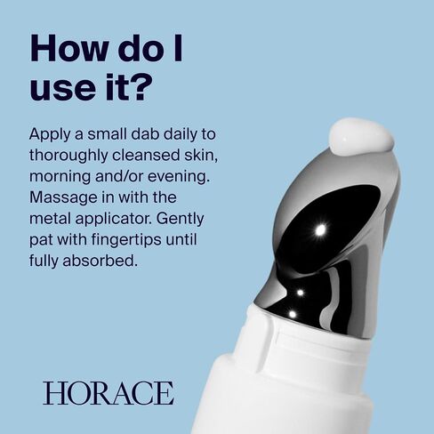 مرطب Horace Under -Eye للرجال - كريمة العيون المضادة للاتصالات لتقليل الدوائر المظلمة والانتفاخ - تركيبة العناية بالبشرة المرطبة لجميع أنواع البشرة - غير معروضة ، 15 مل. in Saudi Arabia