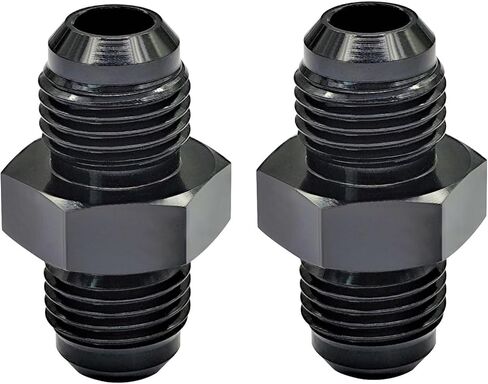 6AN ذكر إلى 6AN ذكر مضيئة مقرنة وصلة لتركيب خرطوم الوقود محول سبائك الألومنيوم الاتحاد موصل مستقيم أسود بأكسيد السطح 4 قطعة in Kuwait