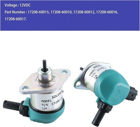 17208-60015 Fuel Shut Off 17208-60010 17208-60012 17208-60016 17208-60017 Fit for Kubota Engine Stop 12VDC in Saudi Arabia