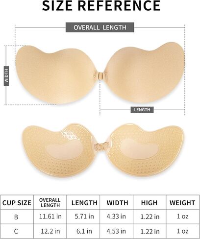 Strapless Bra Sticky Bra Push Up Invisible Backless Stick On Bra for Women 2 Pair Reusable Nipple Cover in Saudi Arabia