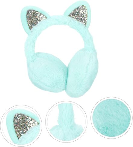 PartyKindom Lightweight Cat Ear Muffs Winter Ear Warmers Fuzzy Windproof Earmuff for Hiking Cycling Skating in Saudi Arabia