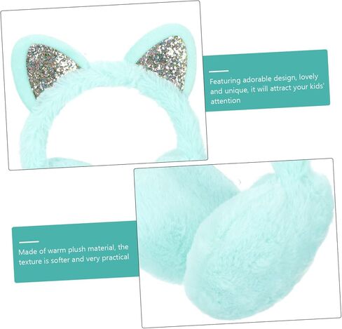 PartyKindom Lightweight Cat Ear Muffs Winter Ear Warmers Fuzzy Windproof Earmuff for Hiking Cycling Skating in Saudi Arabia