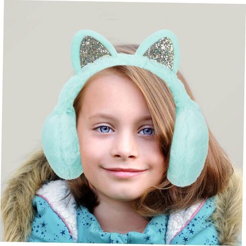 PartyKindom Lightweight Cat Ear Muffs Winter Ear Warmers Fuzzy Windproof Earmuff for Hiking Cycling Skating in Saudi Arabia