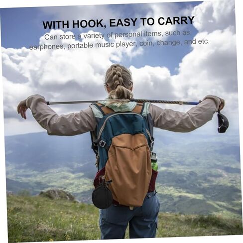 Portable Earphone Storage Pouch with Compartments Utility Coin Purse for Belt Backpack Versatile Organizer for Cash Keys Headphones and More for Outdoor Sports in Saudi Arabia