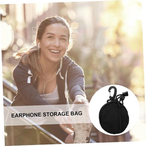 Portable Earphone Storage Pouch with Compartments Utility Coin Purse for Belt Backpack Versatile Organizer for Cash Keys Headphones and More for Outdoor Sports in Saudi Arabia