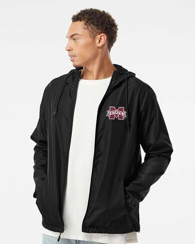 Sorority Letters Shop Mississippi State University Lightweight Windbreaker Jacket embroidered with MSU M in Saudi Arabia