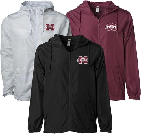 Sorority Letters Shop Mississippi State University Lightweight Windbreaker Jacket embroidered with MSU M in Saudi Arabia