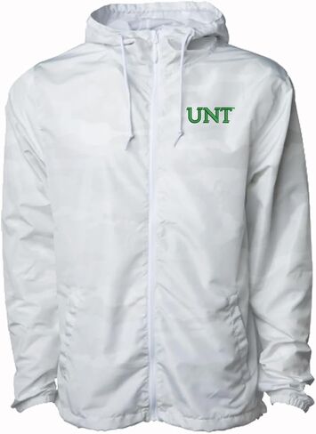 رسائل منظمتنا متجر جامعة شمال تكساس سترة طيار الرياح الخفيفة الوزن المطرزة مع UNT in Kuwait