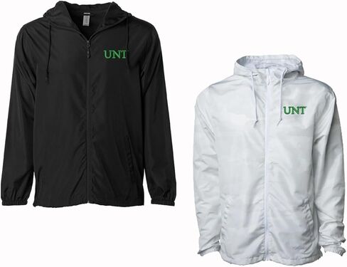 رسائل منظمتنا متجر جامعة شمال تكساس سترة طيار الرياح الخفيفة الوزن المطرزة مع UNT in Kuwait