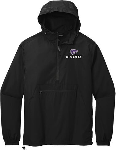 خطابات منظمتنا متجر Kansas State University Anorak Pullover Windbreaker مطرزة مع شعار K-State Powercat in Saudi Arabia