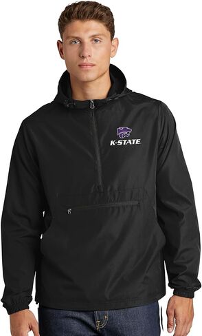 خطابات منظمتنا متجر Kansas State University Anorak Pullover Windbreaker مطرزة مع شعار K-State Powercat in Saudi Arabia